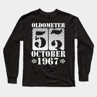 Happy Birthday To Me You Daddy Mommy Son Daughter Oldometer 53 Years Old Was Born In October 1967 Long Sleeve T-Shirt